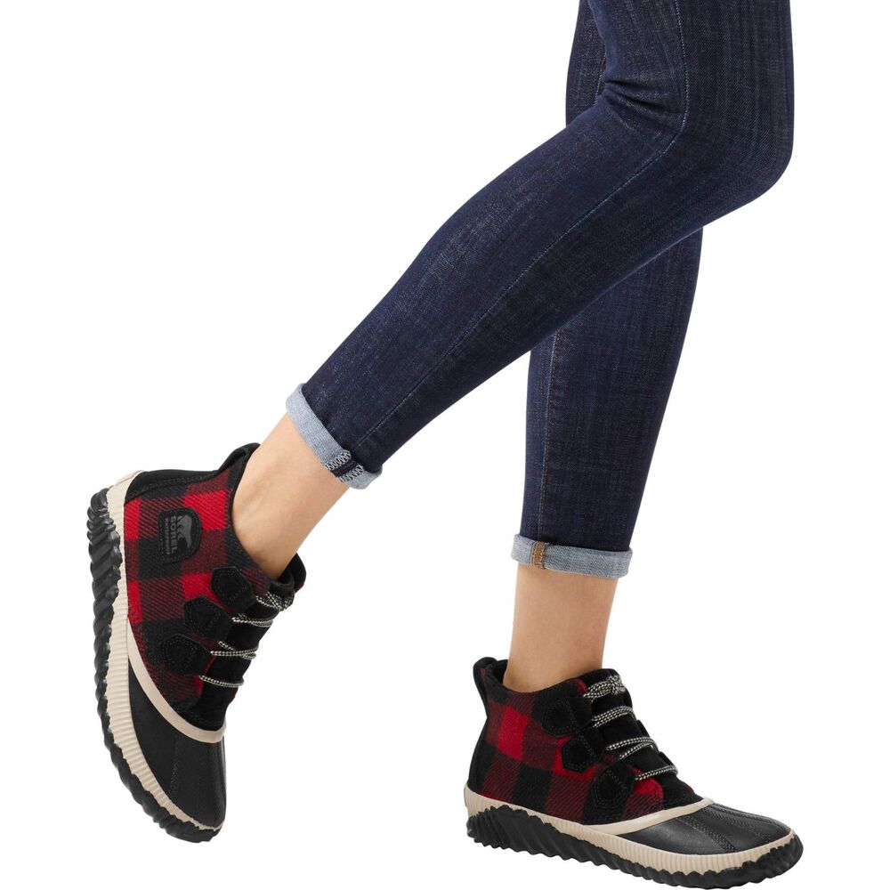 Sorel Out N' About Buffalo Plaid Waterproof Winter Lumberjack Booties 10